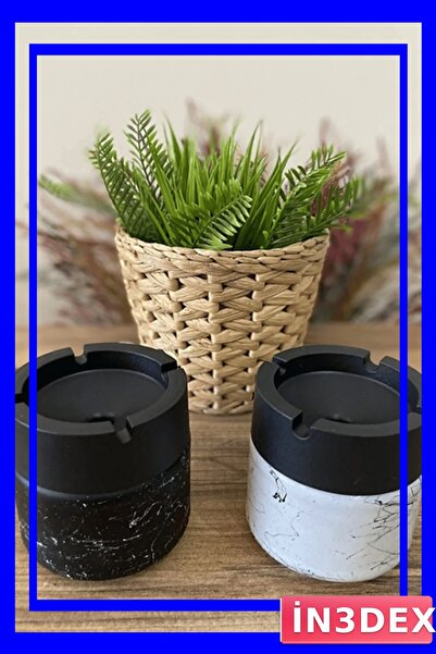 İN3DEX Round Ashtray 8X9 cm Odorless Design