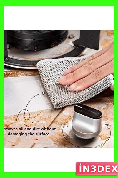 İN3DEX Nylon Pot and Pan Cleaning Cloth 20X20Cm Non-Scratch