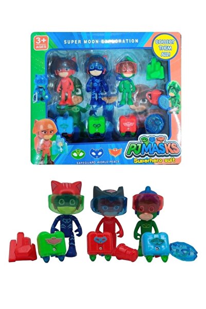 Premium مجموعة شخصيات بي جي ماسكس سوبر مون – كات بوي، أوليت، جيكو