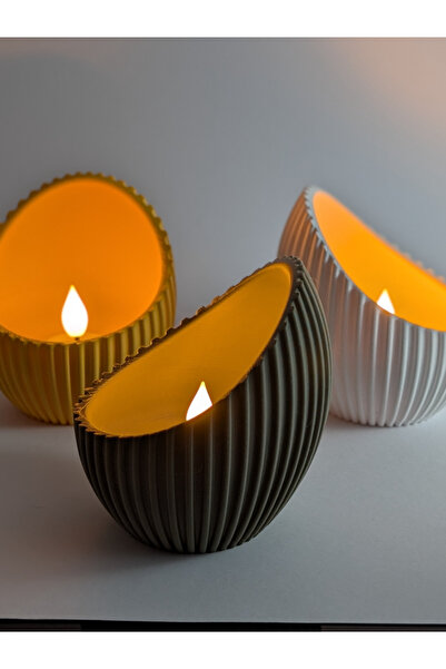 3DEV3D LunaGlow – Modern Dekoratif LED Mumluk | Masa & Gece Lambası | dekoratif