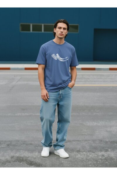 Ltb Logo Printed Blue T-Shirt