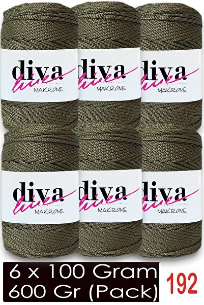 Diva İplik 1,5 мм - 600 г - Полиестерна корда за макраме чанти (опаковка от 6...