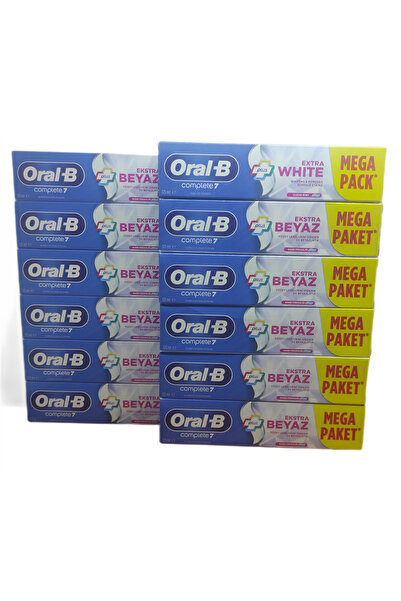 Oral-B Oral B Complete 7 Extra White Mega Pack Toothpaste 125 ml X 12 Pcs