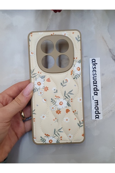 ZB Aksesuarda Moda حافظة مبطنة بنمط زهور متوافقة مع Redmi Note 14 Pro 4G