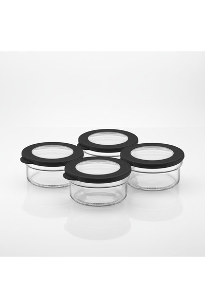 YAZICI Set of 4 415 ml Durable Quality Glass Storage Containers – Glass Food ...