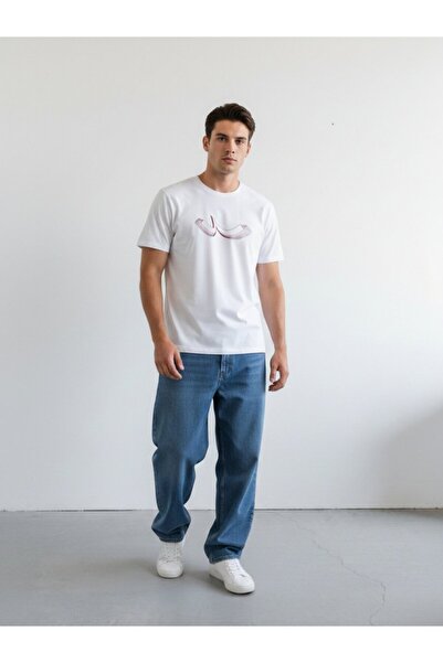 Ltb Tricou alb cu logo imprimat