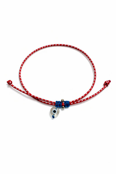 Femenino Kartlı Cam Nazar Boncuklu Şans Bilekliği Kore İpi Marteniçka