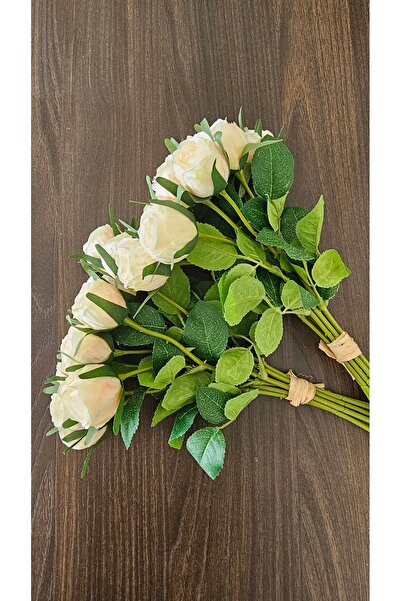 Omelas Yapay Beyaz Gül Buketi 36 Cm.