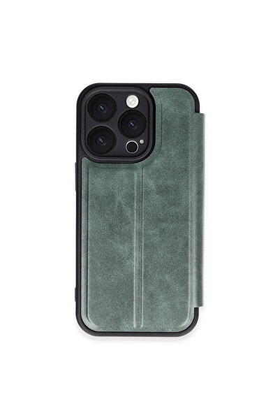 eco port iPhone 16 Pro Max Case Flip Cover - Dark Green