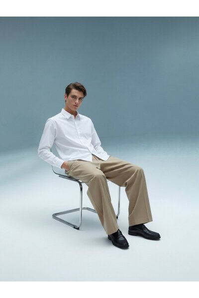 Ltb Cămașă albă cu dungi