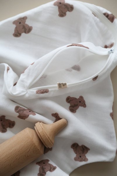 BabyKAR Bear Nursing Pillow Cover – Removable 100% Cotton Muslin Replacement Cover