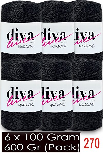 Diva İplik 1,5 мм - 600 г - Полиестерна макраме корда за чанти (опаковка от 6...