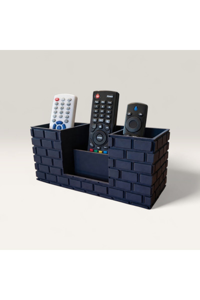 multiogz ⭐   حامل منظم لجهاز التحكم عن بعد بتصميم قوالب الطوب الزخرفية - منظم...