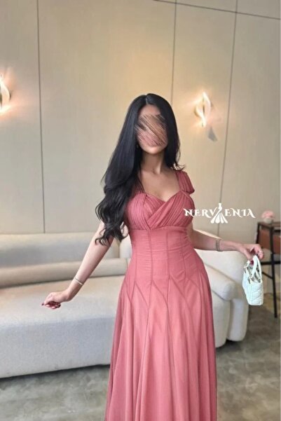 narvenia Serenity chiffon corset dress