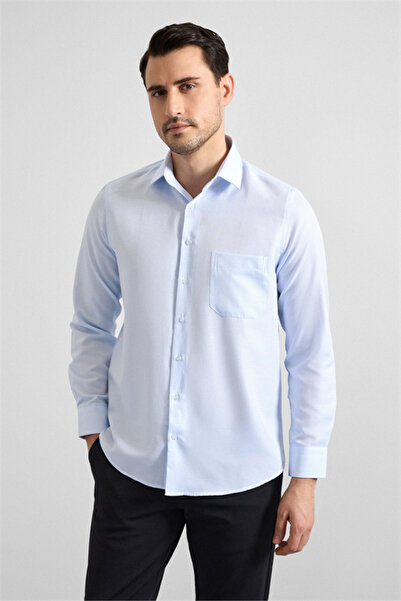 SÜVARİ Buz Mavi Regular Klasik Yaka Casual Gömlek