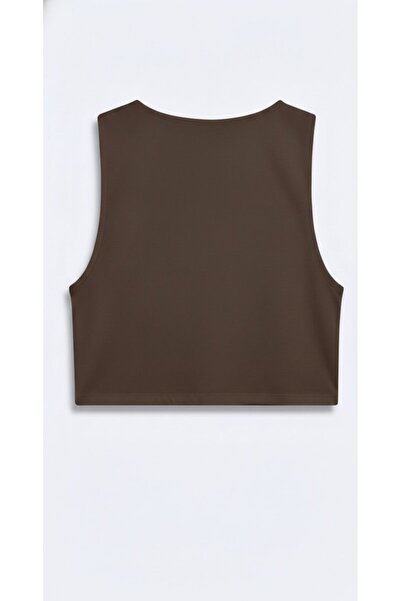 Ltb Slim Fit Sleeveless Top Brown Undershirt