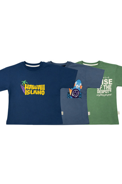 ZİMEXİ Boys' T-Shirt Triple Set