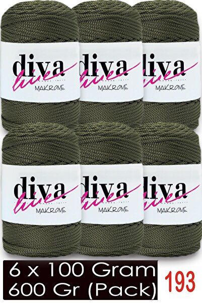 Diva İplik 1,5 мм - 600 г - Полиестерна корда за макраме чанти (опаковка от 6...