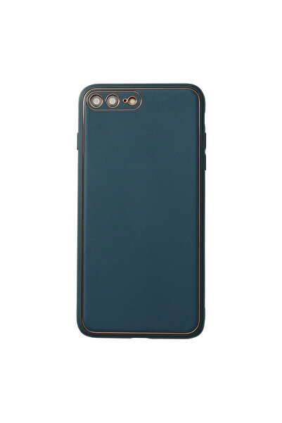 eco port حافظة آيفون 7 بلس غطاء كوكو جلدي من السيليكون - أزرق