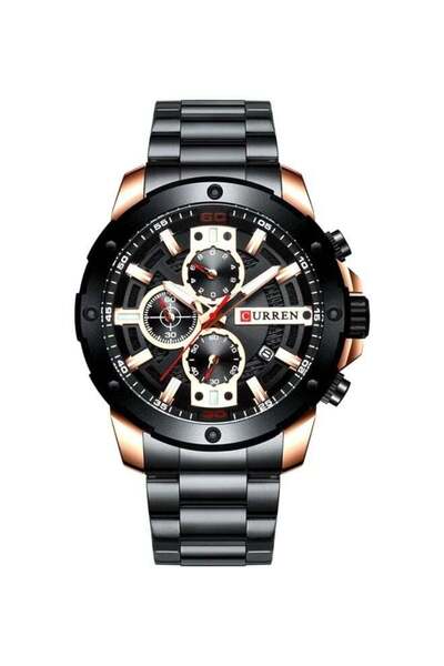 Curren Men's Water Resistant Chronograph Watch 8336 - 49 mm - Black