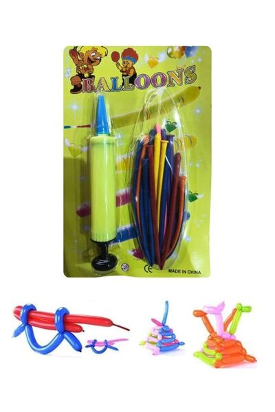 Premium مجموعة تشكيل البالونات مع مضخة يدوية – بالونات طويلة للتشكيل