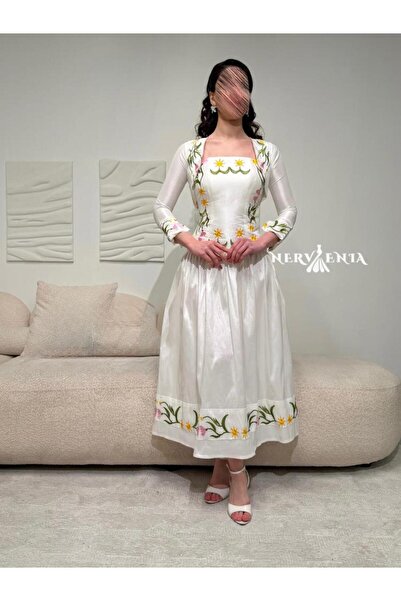 narvenia فستان العيد بوليرو مع جاكيت