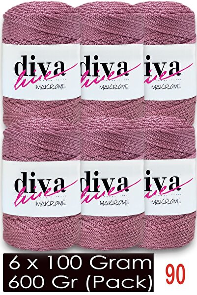 Diva İplik 1,5 мм - 600 г - Полиестерна макраме корда за чанти (опаковка от 6...