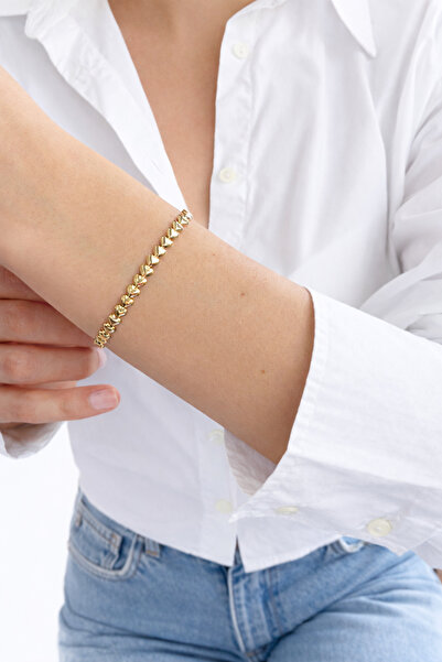 Ressia Heart Detailed Bracelet in Row