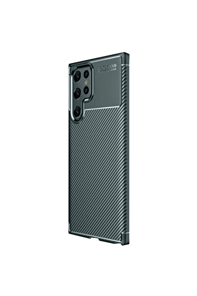 eco port حافظة سامسونج جالاكسي S25 الترا غطاء كربون بتركيز تلقائي - أخضر داكن