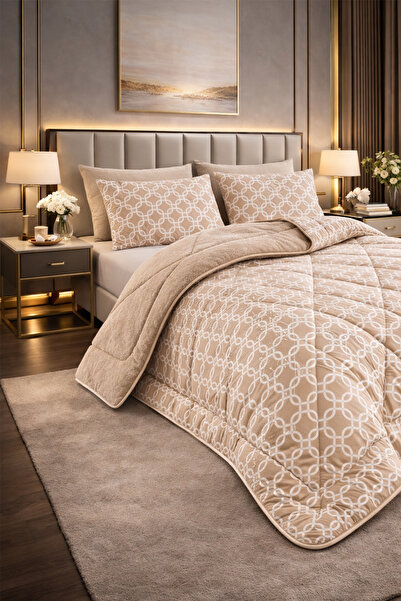 TeksNil Home Double Duvet Set Patterned Welsoft, Anti-Allergic, Reversible (D...