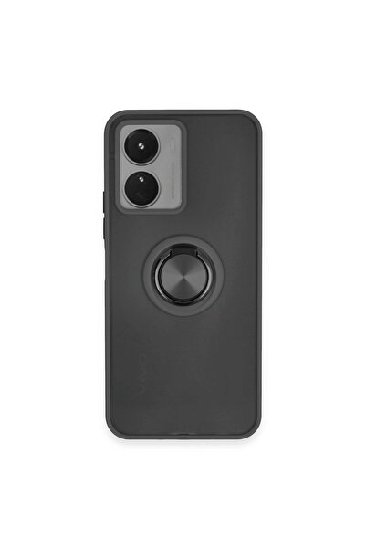 eco port Vivo Y16 Case Montreal Ring Silicone Cover - Black