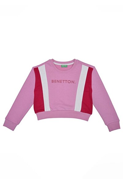 Benetton Hanorac de bază roz pentru fete BNT-G21534