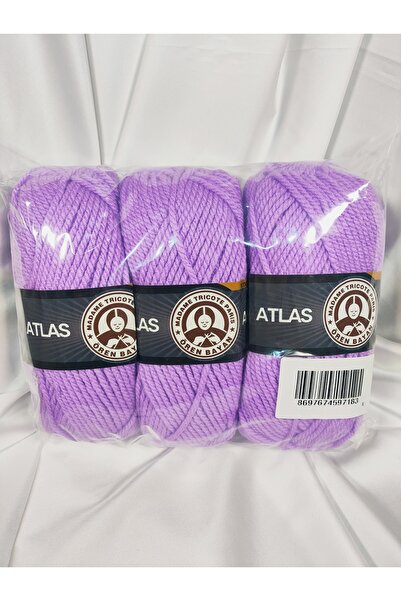 Ören Bayan ATLAS Mor El Örgü İpi (3 Adet) - Renk: 056
