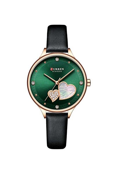 Curren Women's Elegant Waterproof Genuine Leather Band Quartz Watch