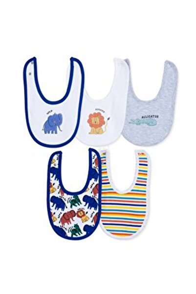 Messy مجموعة مريلة قطنية مطبوعة من 5 قطع - سفاري