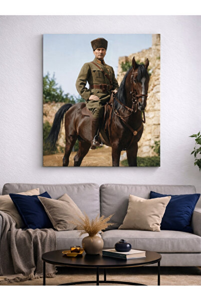 UNiQUE ART Atatürk At Üstünde Kanvas Tablo