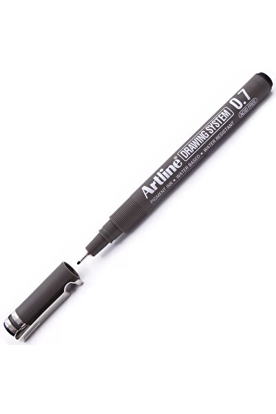 artline قلم رسم 0.7 ملم أسود EK-237