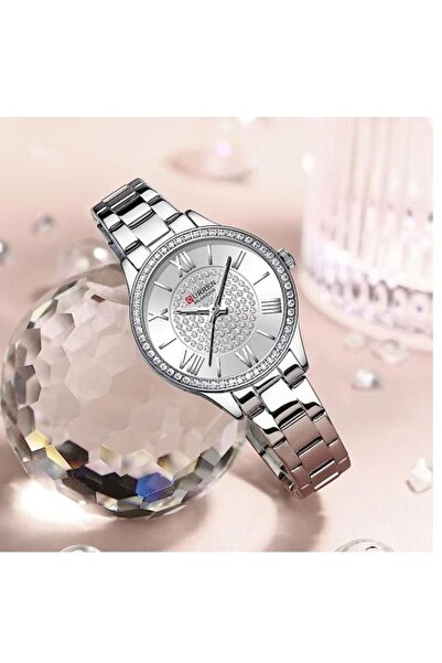 Curren ساعة يد نسائية أصلية من ماركة 9084، مصنوعة من الفولاذ المقاوم للصدأ، م...