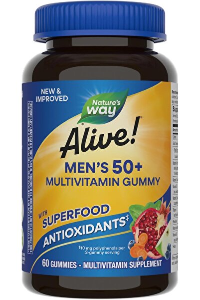 Nature's Way فيتامينات متعددة يومية قابلة للمضغ من ناتشرز واي ألايف! للرجال ف...