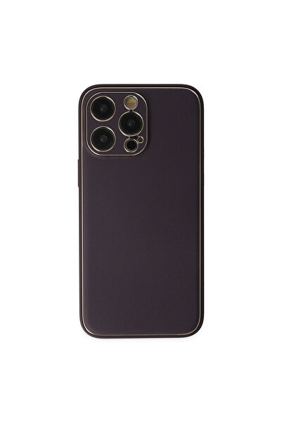 eco port جراب آيفون 13 برو ماكس غطاء سيليكون جلد كوكو - بنفسجي غامق