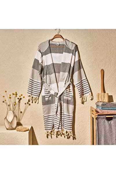 KUT FLY Soft Silva Bathrobe - Gray - Size S/M