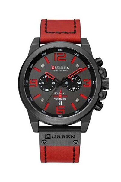 Curren Men's Date Display Leather Chronograph Quartz Wrist Watch 8314 - 40 mm...