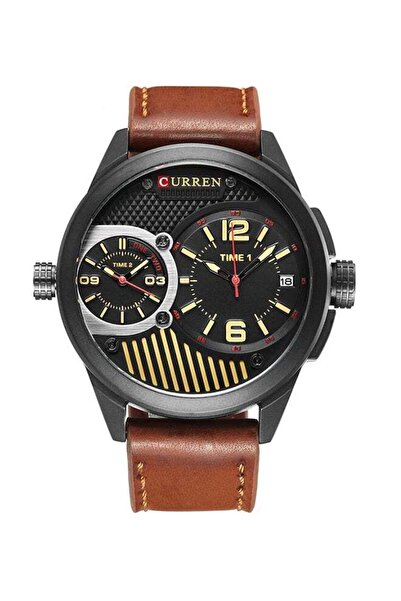 Curren men Sports Leather Analog Wrist Watch