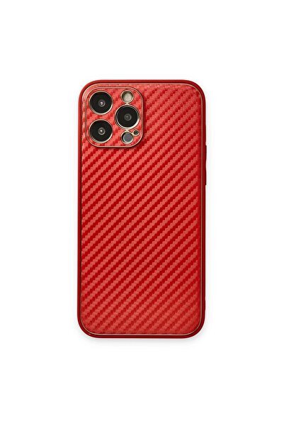 eco port حافظة آيفون 13 برو ماكس من الكربون السيليكون كوكو - أحمر