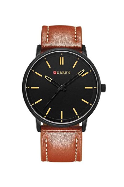 Curren Men's Leather Analog Wrist Watch M-8233-1 - 42 mm - Brown