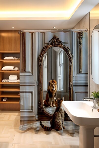 EVPANYA Perdeau de baie, perdea de duș cu model reflectorizant, perdea pentru...