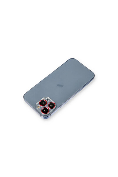eco port iPhone 12 Pro Max Metal Camera Lens Protection Glass - Red