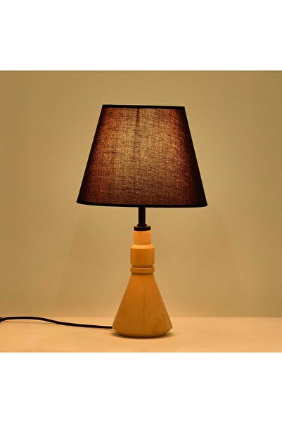 MATMEL Tromso Wooden Lampshade with Fabric Hat - Black