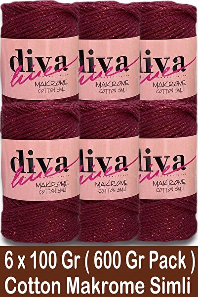Diva İplik Diva Makrame Pamuk sa Žicama 999 KRM (Pakovanje od 6)