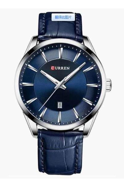 Curren Quartz Man Wristwatch With Leather Strap Band Calendar Indicator Date ...